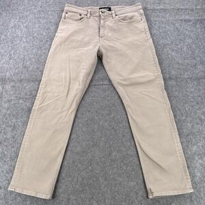 Revtown Decade Denim Sharp Jeans Mens 36x30 Beige Straight Leg Stretch 5 Pocket